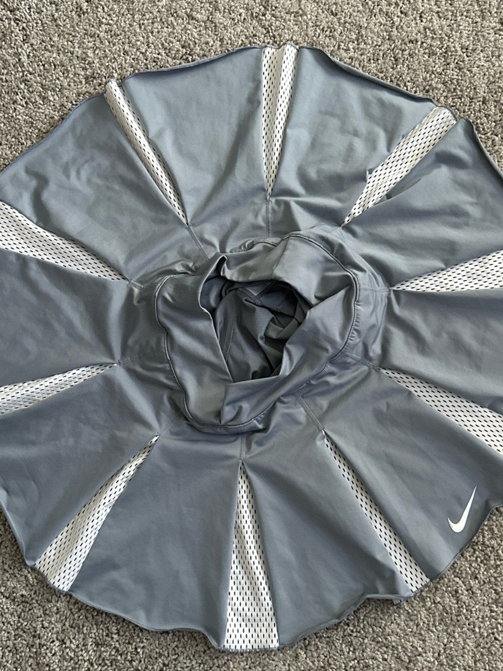 2010’s Nike Gray/Grey/White Dri-Fit Tennis Skirt Size XS 0-2